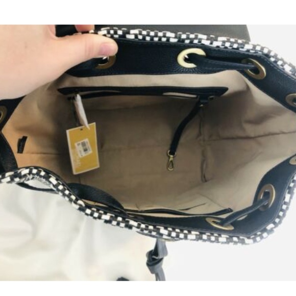 NWT Michael Kors Junie Md Flap Woven Leather - Picture 8 of 8